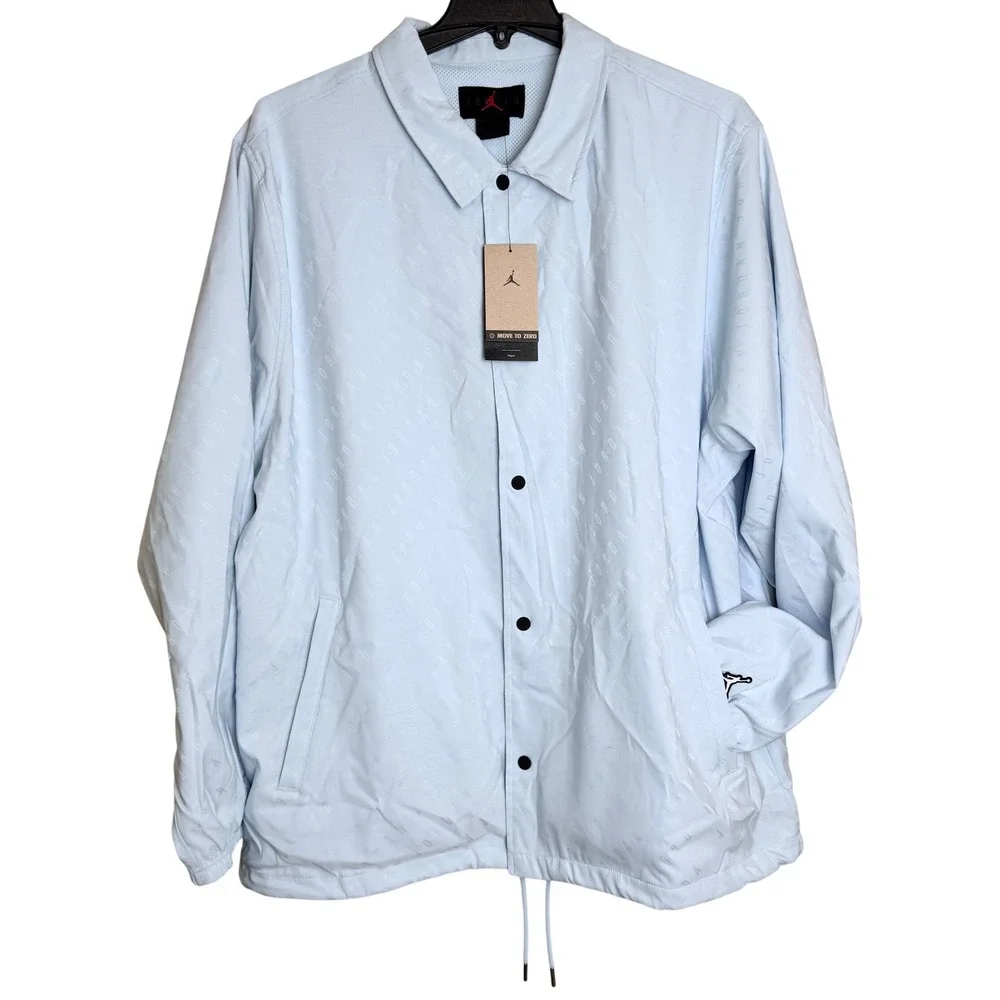Jordan Essentials Mens Coaches‎ Jacket Sky J Light Blue XXL DV7616-411